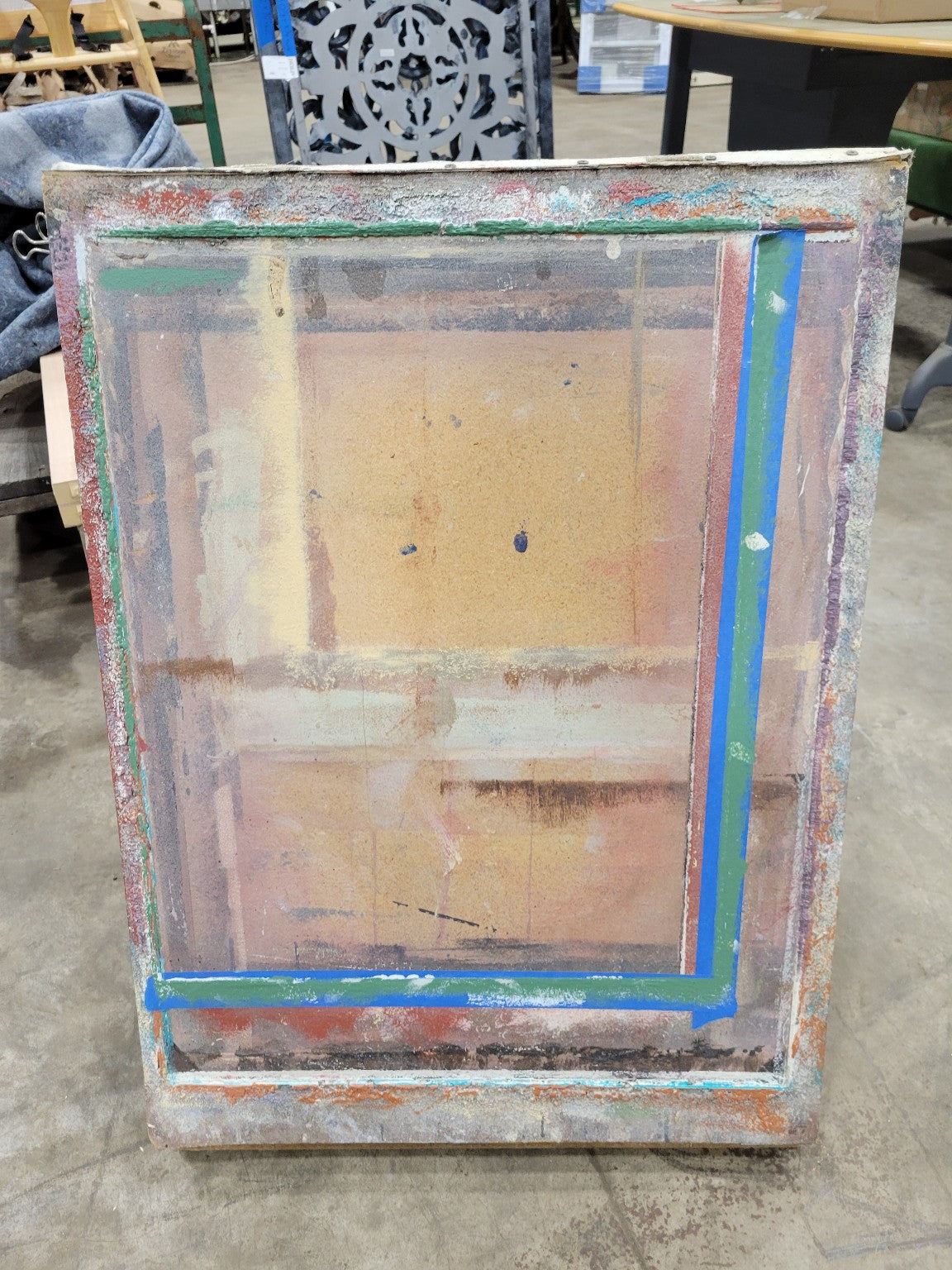 Vintage Painted Studio Easel Board - Double-Sided - 23¾" W x 32¼" T