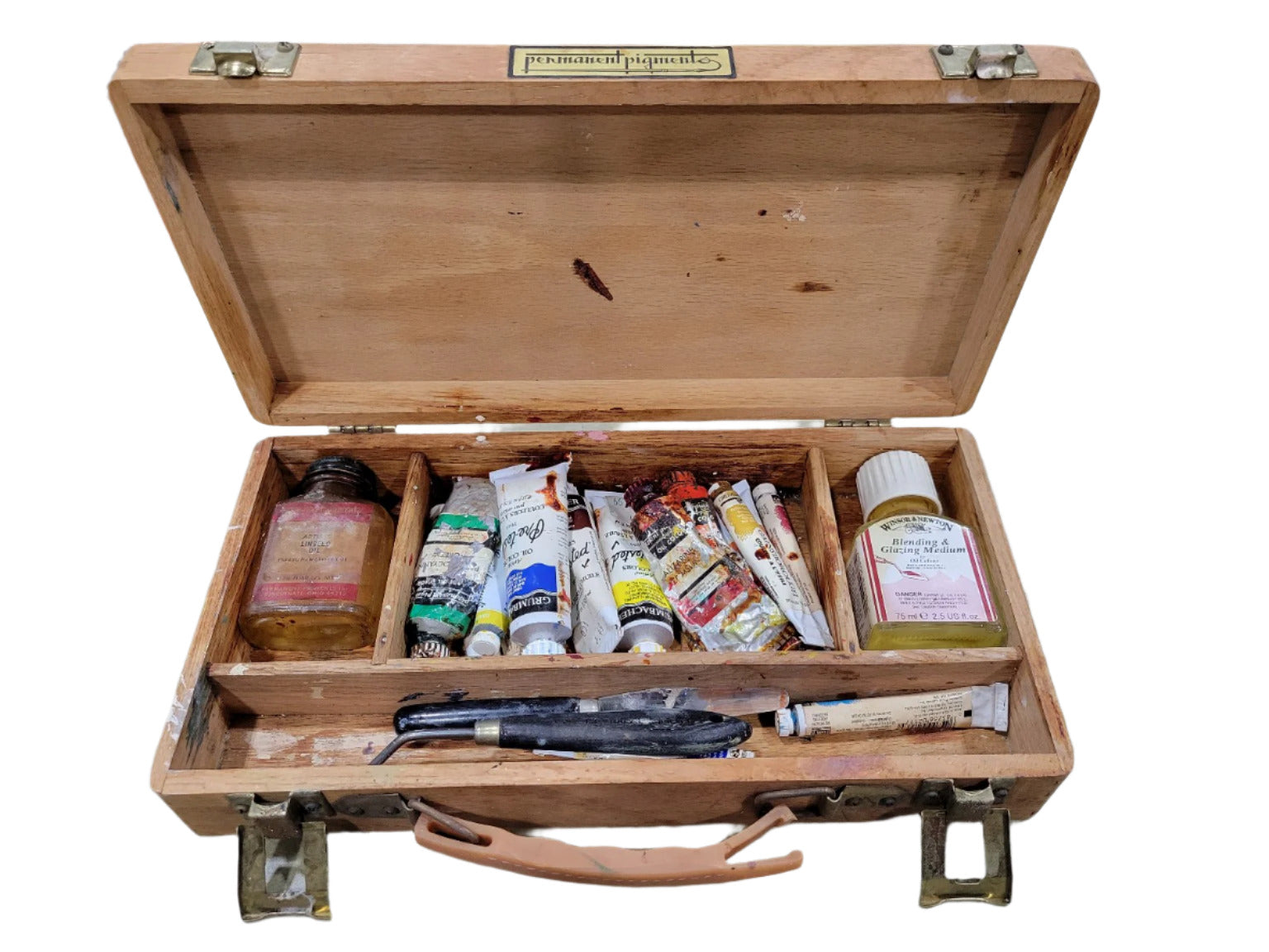 Vintage "Permanent Pigments" Artist’s Paint Box with Oils and Mediums