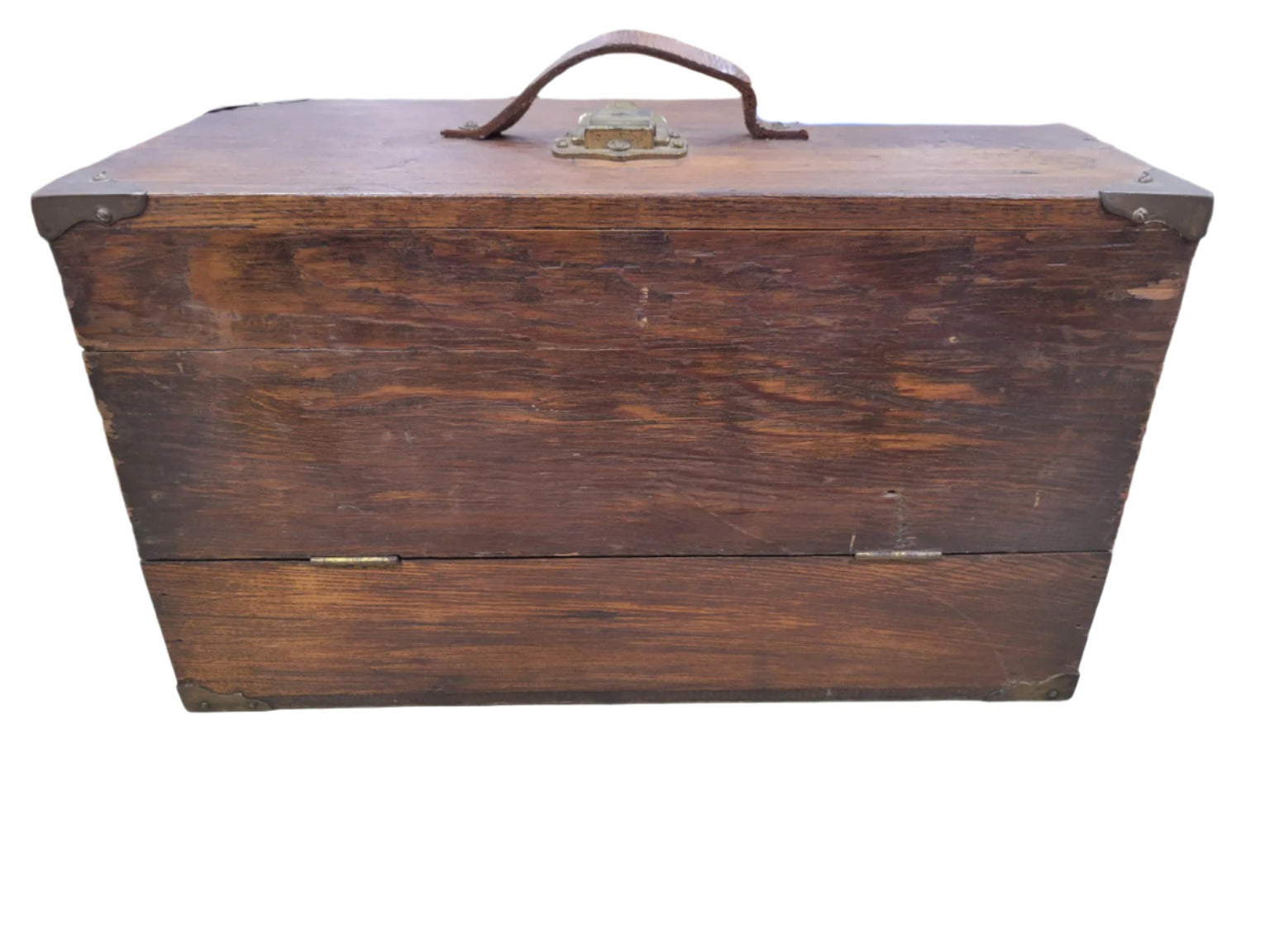 Antique Oak Machinist’s Tool Chest with Drop-Front Panel