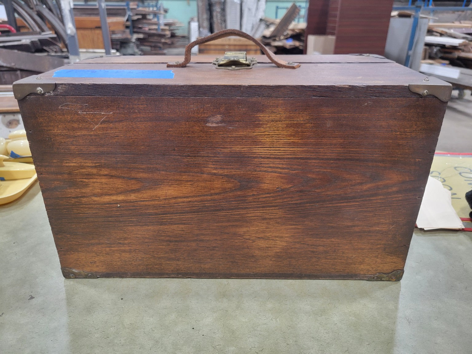 Antique Oak Machinist’s Tool Chest with Drop-Front Panel