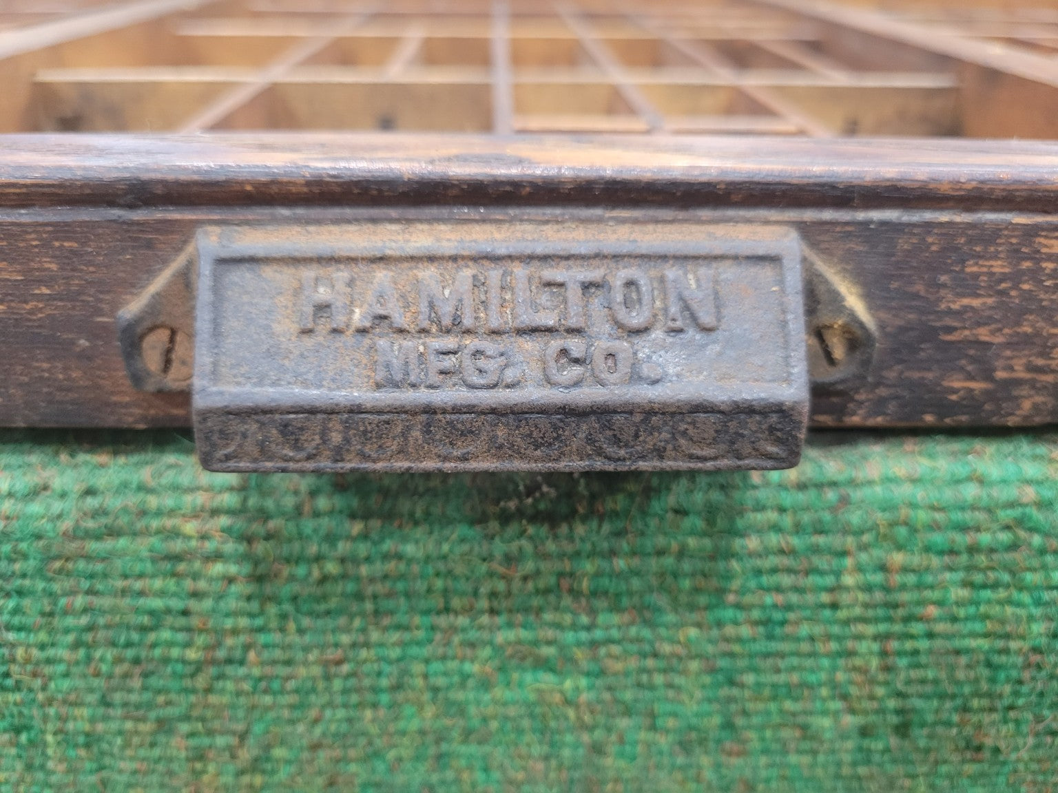 Antique Hamilton Wood Printers Type Tray – Shadowbox Display Drawer