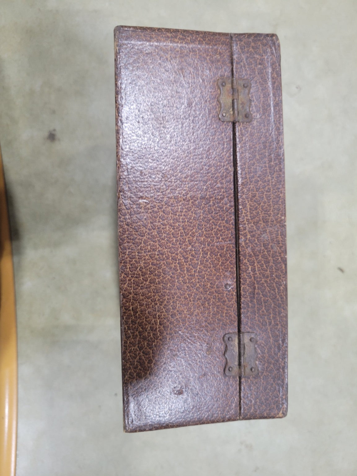 Antique Leather Corset Hook Kit with Mirror and Assorted Accessories