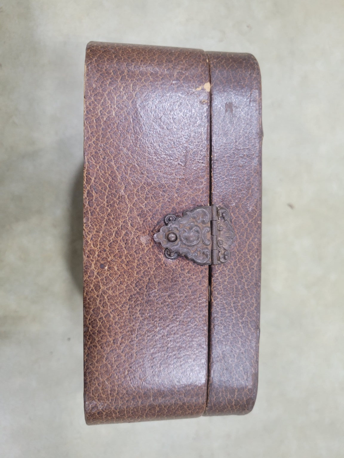 Antique Leather Corset Hook Kit with Mirror and Assorted Accessories