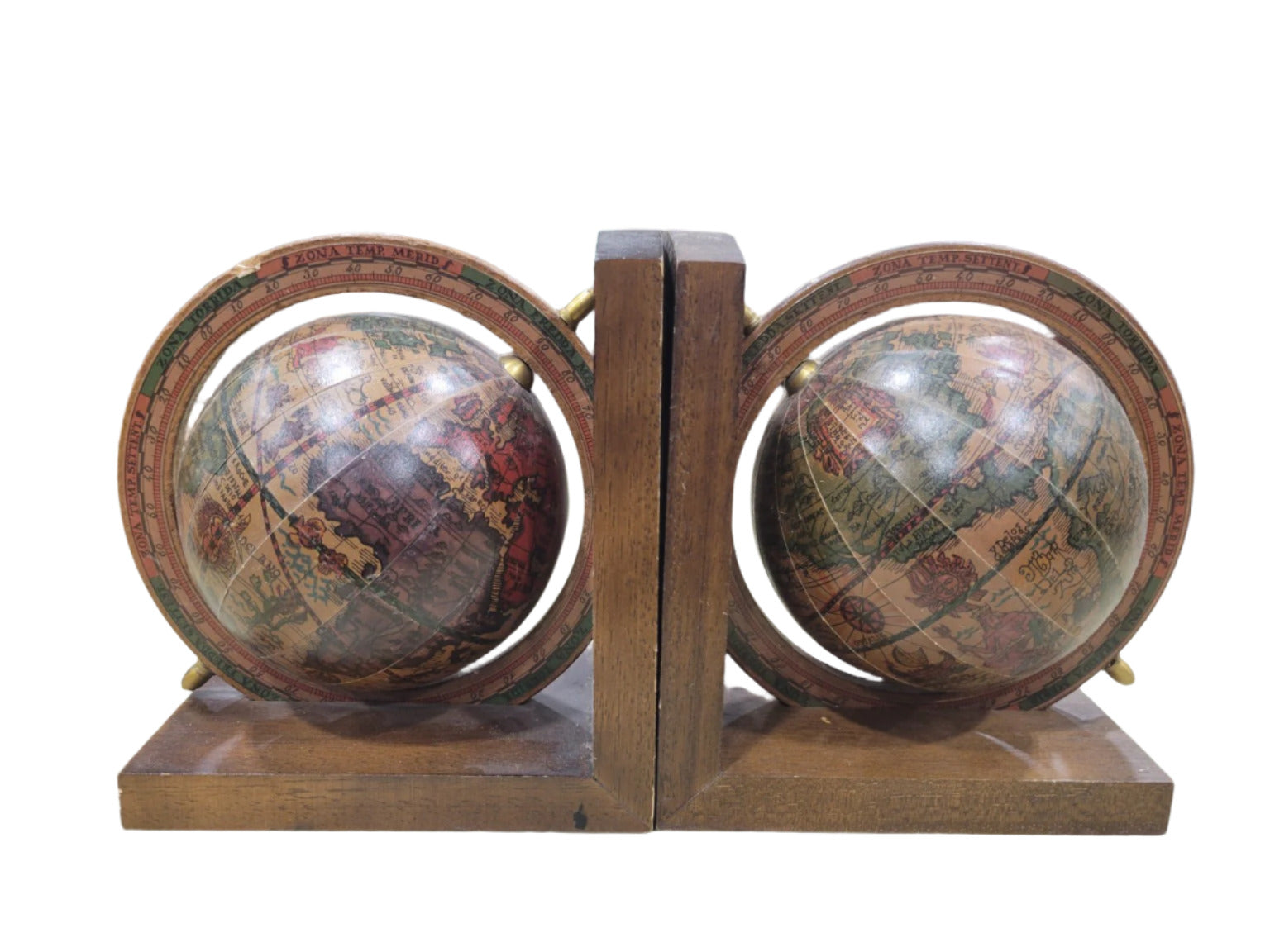 Vintage Italian Desk Globe Bookends