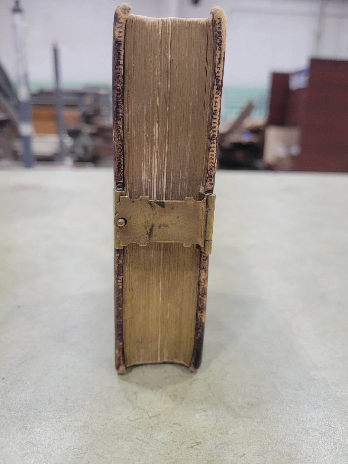 1873 Christian Hymn Book - Leather Bound with Brass Clasp