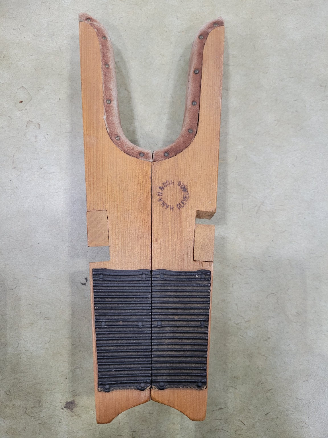 Foldable Wooden Boot Jack with Suede Lining