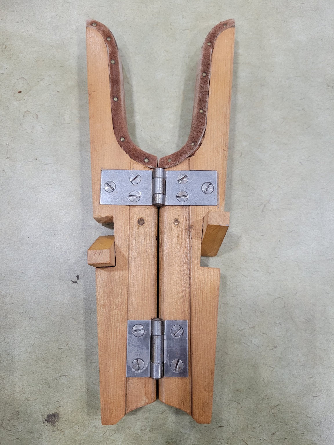 Foldable Wooden Boot Jack with Suede Lining