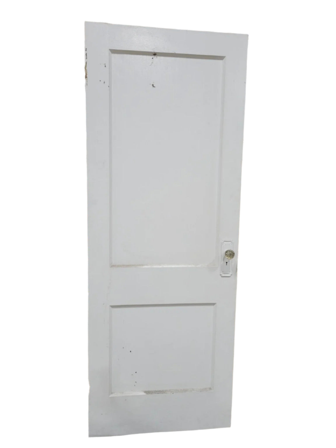 Vintage 2-Panel Interior Door with Glass Knobs – 30" x 79 ¾" x 1 3/8"