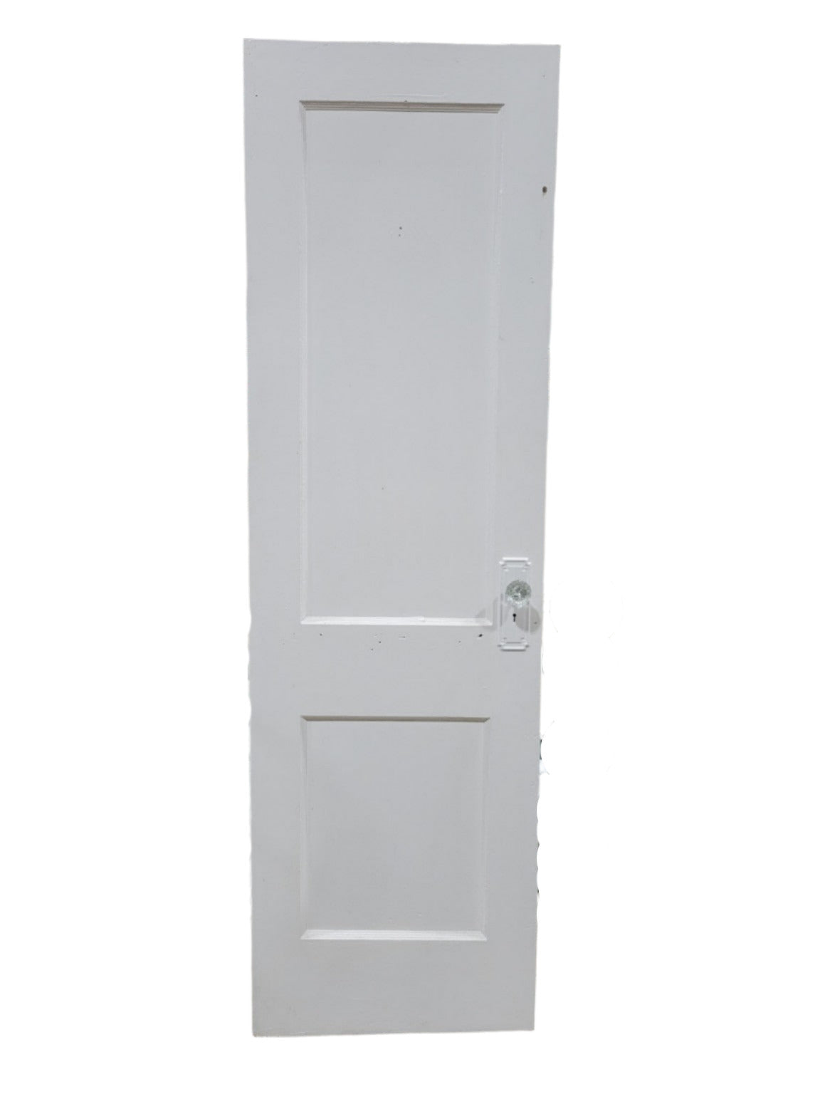 Vintage 2-Panel Interior Door with Glass Knobs – 24" x 78 ¾" x 1 3/8"