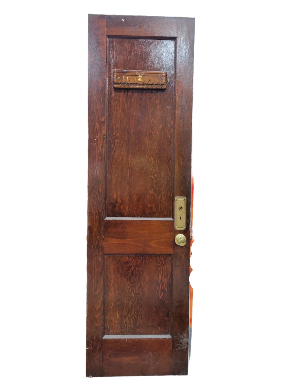 Single 2-Panel Interior Door – Painted One Side, Stained Wood on Reverse – 23 ½" x 79 ½" x 1 ⅜"