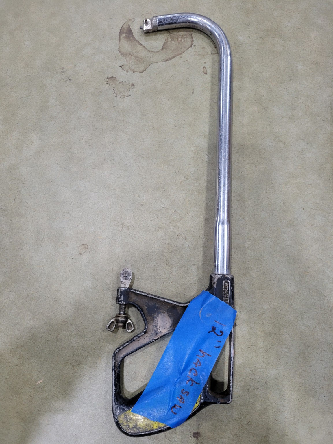 Stanley 21" Deep Throat Hacksaw Frame – Adjustable Blade Tension