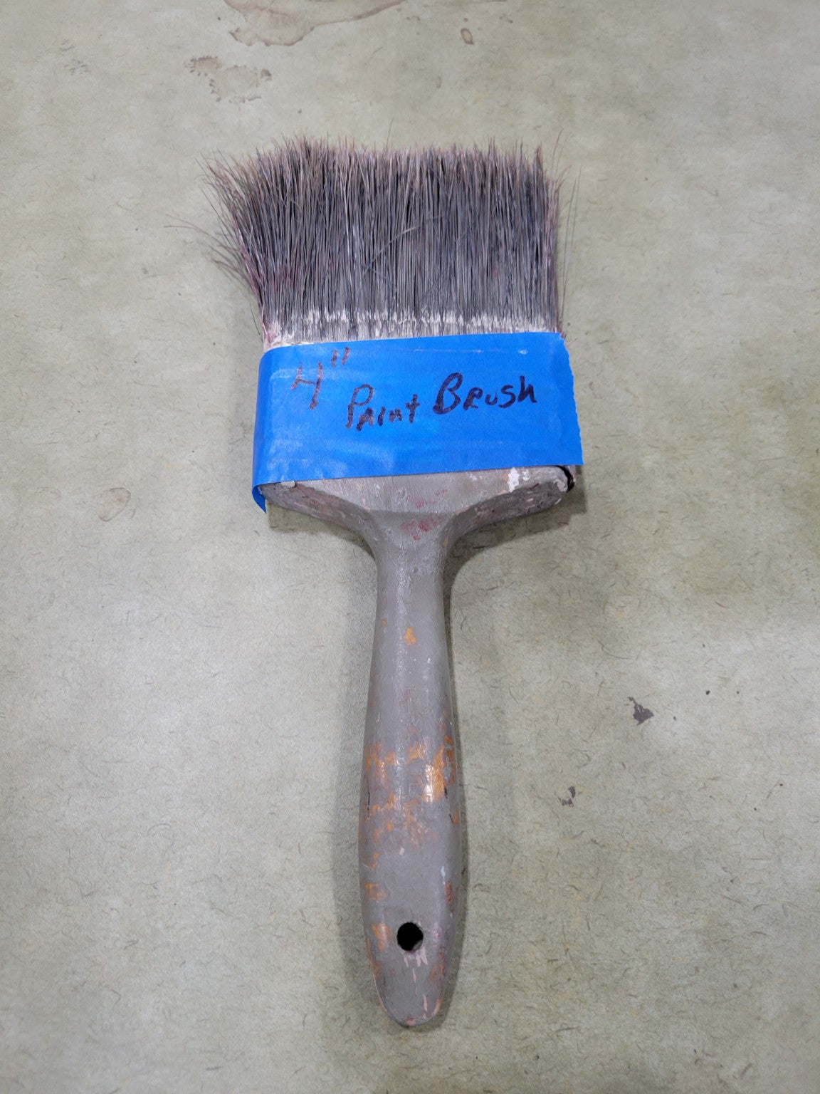 Used 4" Paint Brush – Master Brand, Heavy-Duty Synthetic Bristle