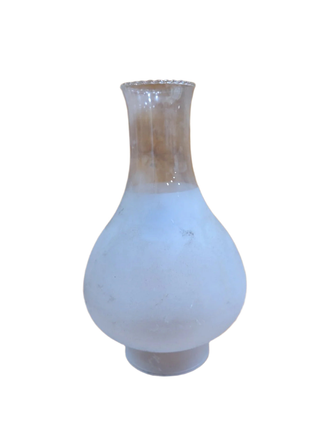 Frosted Glass Lamp Shade – Bulbous Chimney Form