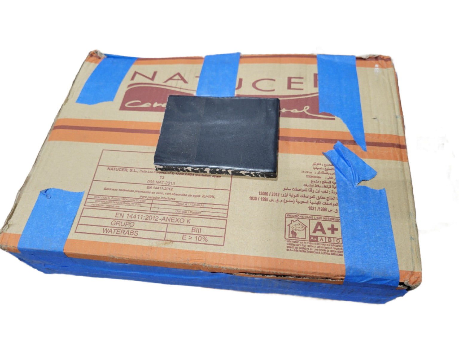 Box of 3" x 12" Black Gloss Ceramic Tiles – 22 Pieces (3 Broken)