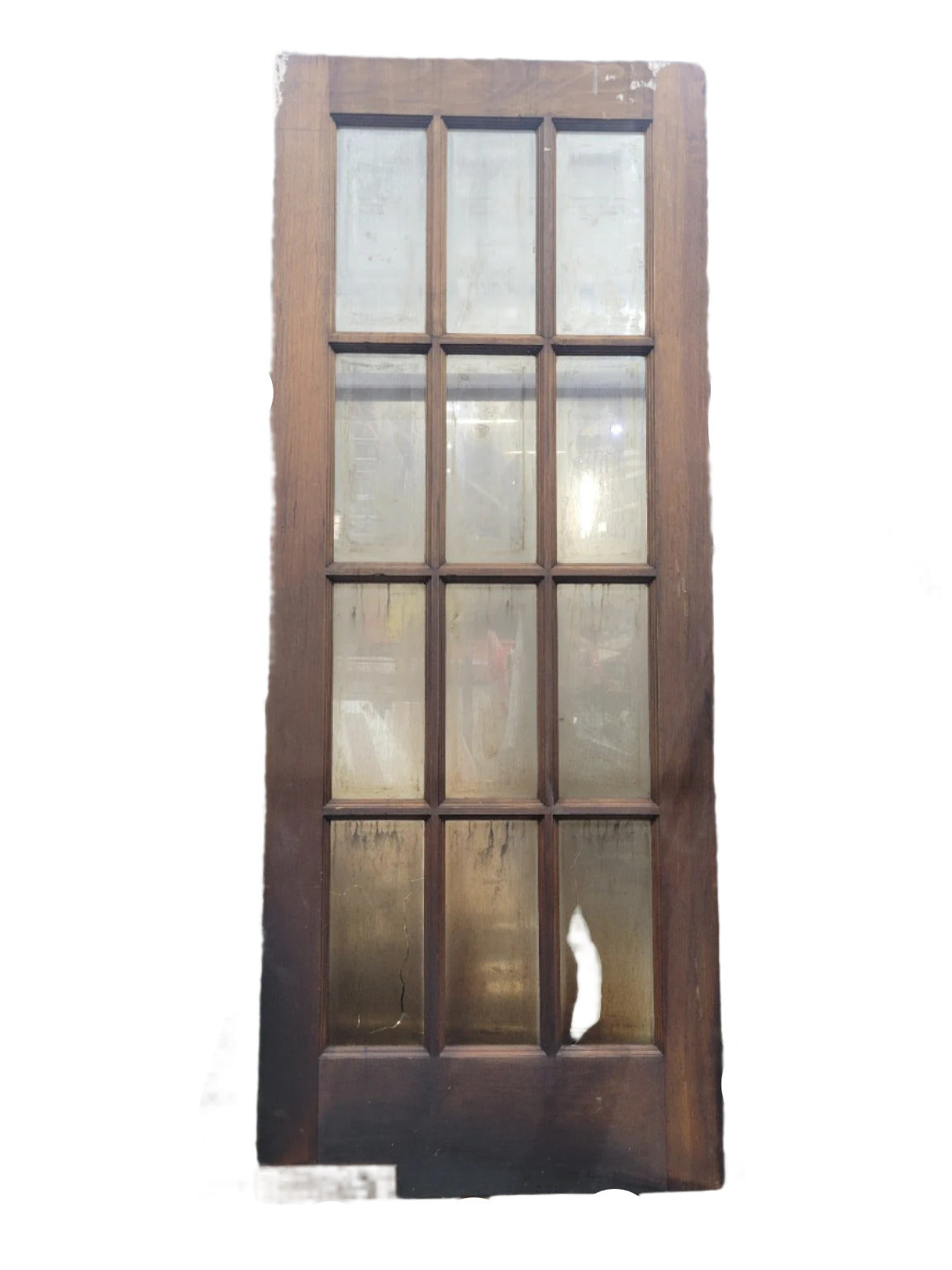 Vintage 15-Lite Swing Door with Aged Glass – 32" x 79 ¾" (A)