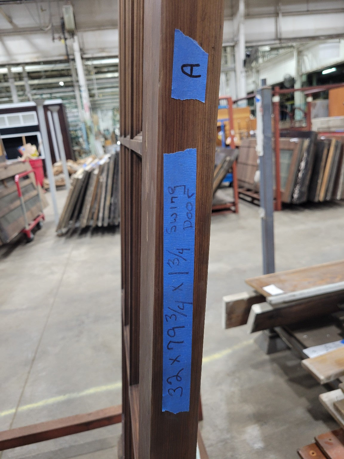 Vintage 15-Lite Swing Door with Aged Glass – 32" x 79 ¾" (A)