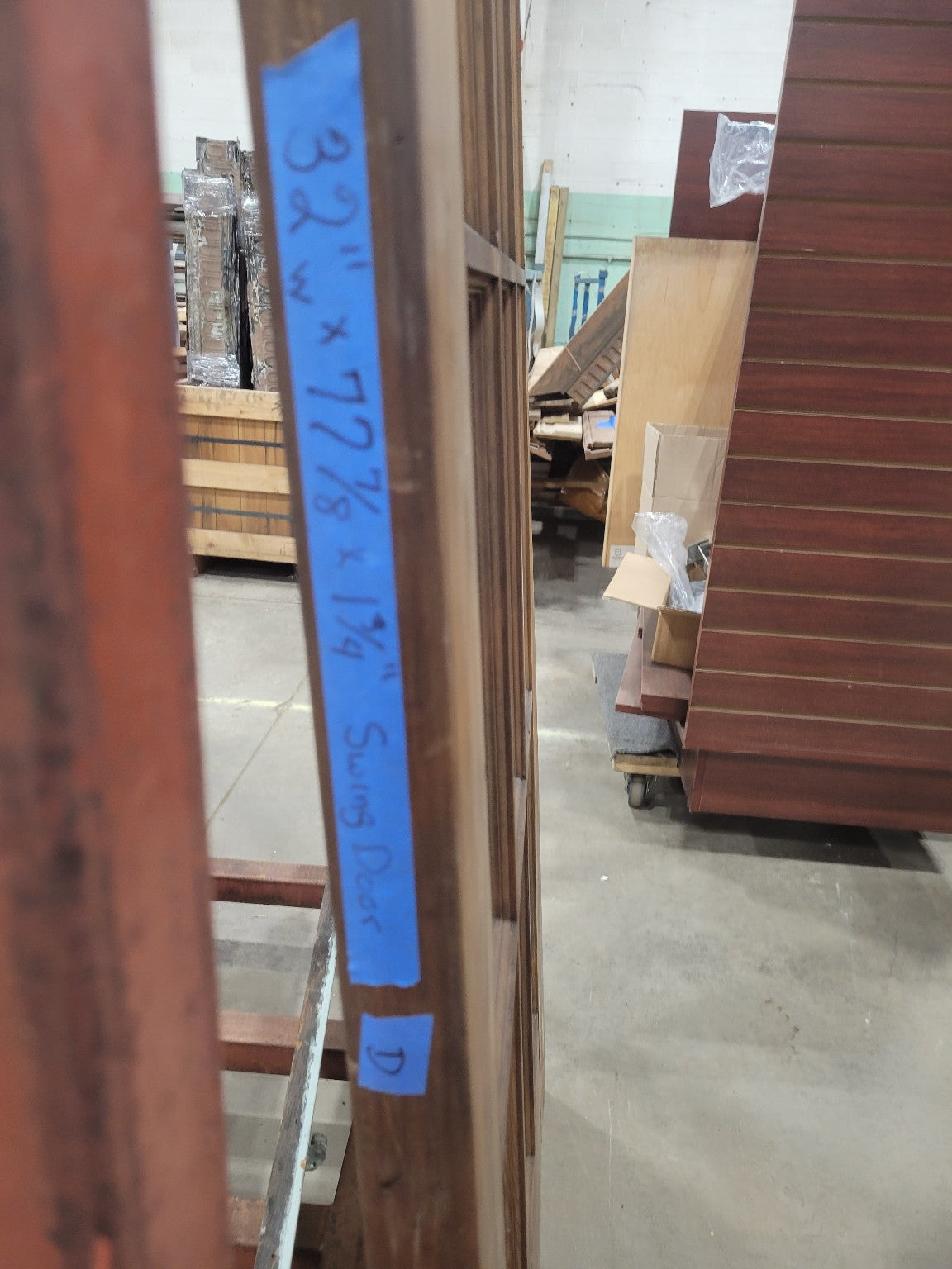 Vintage 15-Lite Wood Swing Door – Clean Paneled Design – 32" x 77 ⅞" (D)
