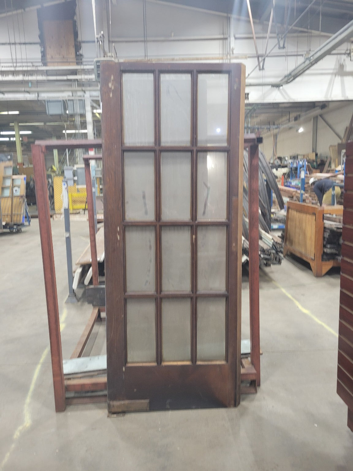 Vintage 15-Lite Wood Swing Door – 31 ¾" x 77" (Q)