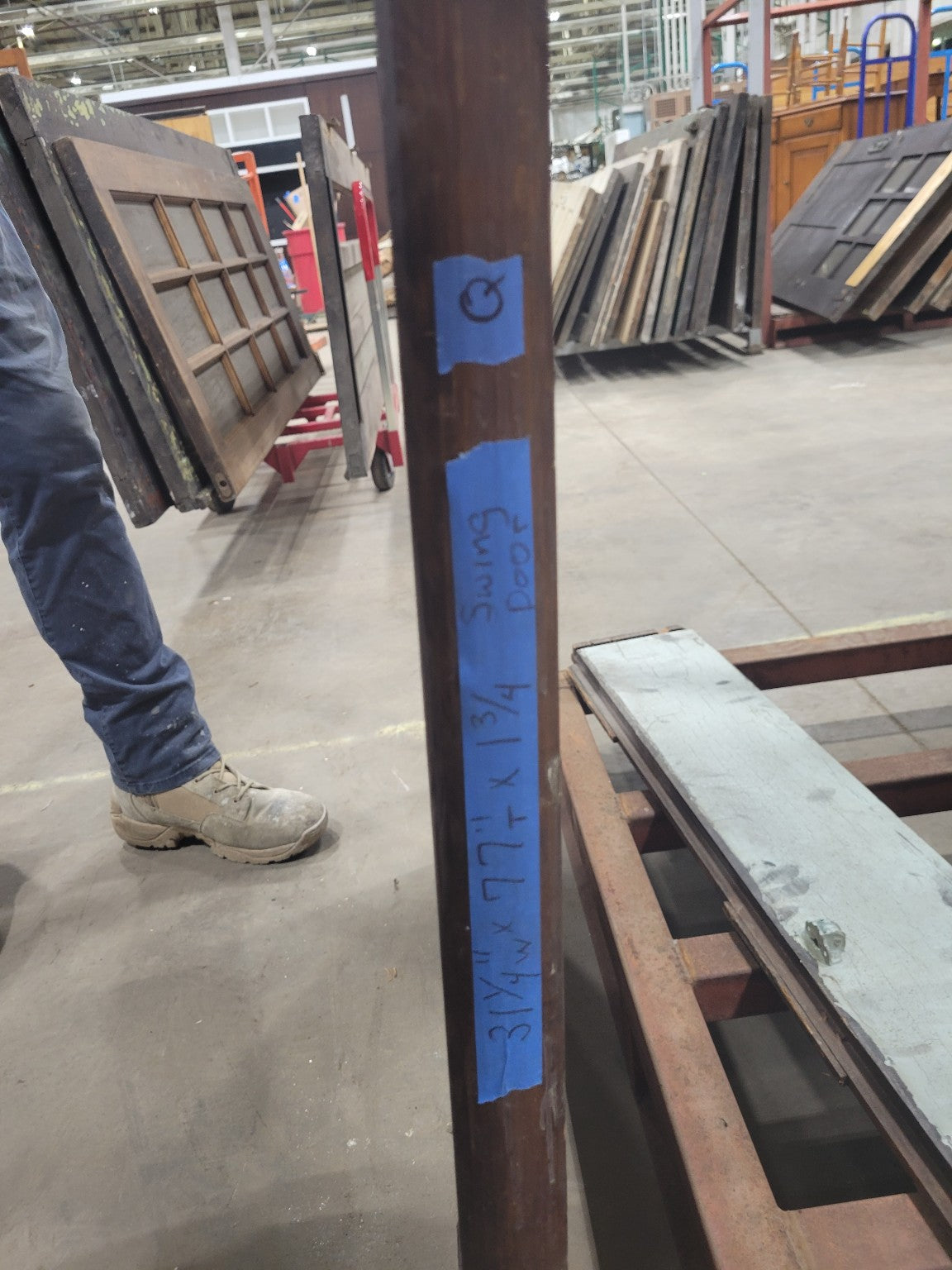 Vintage 15-Lite Wood Swing Door – 31 ¾" x 77" (Q)