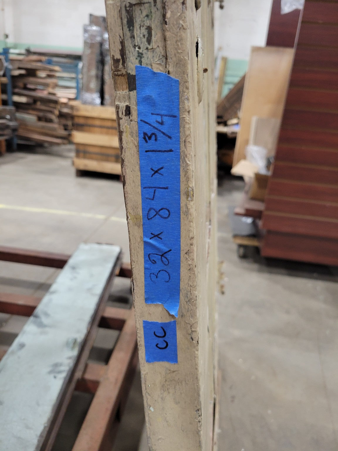 Antique 15-Lite Painted Wood Door – 32" x 84" (CC)