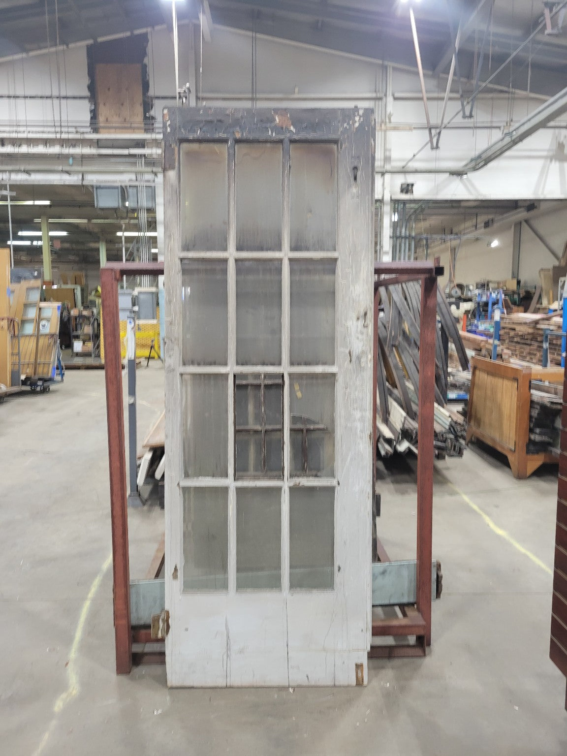 Distressed 15-Lite Painted Door with Astragal – 29 ½" x 83 ¾" (LL)