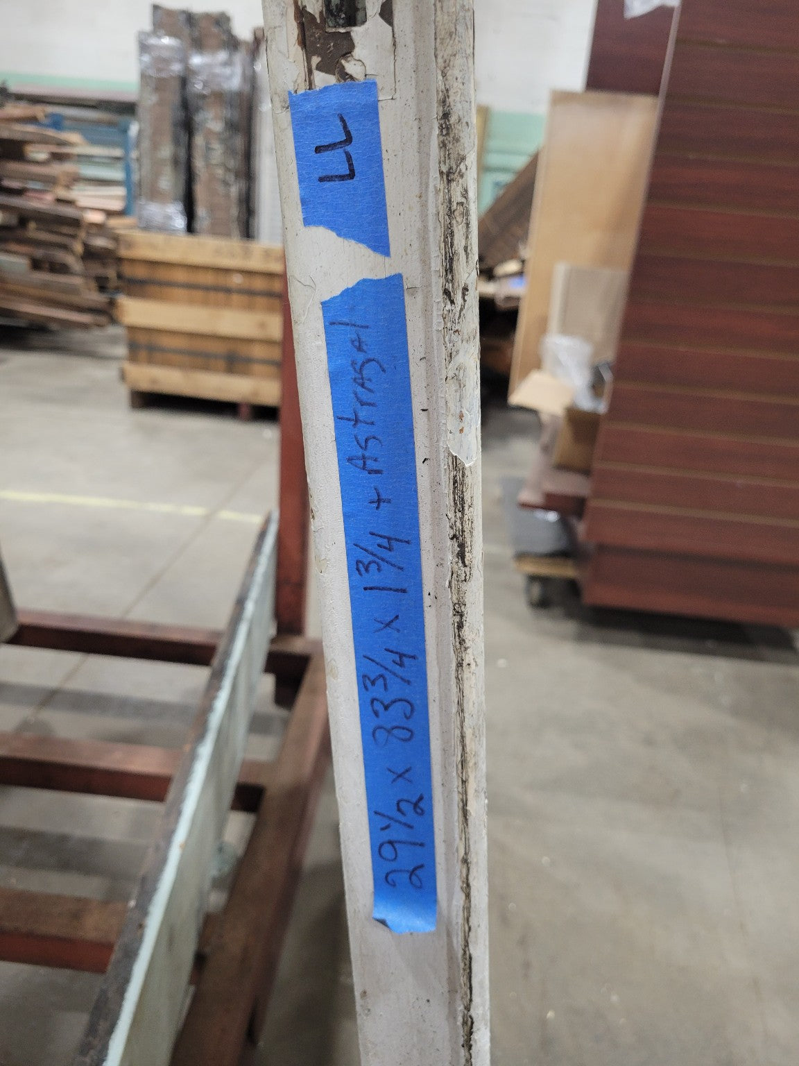 Distressed 15-Lite Painted Door with Astragal – 29 ½" x 83 ¾" (LL)