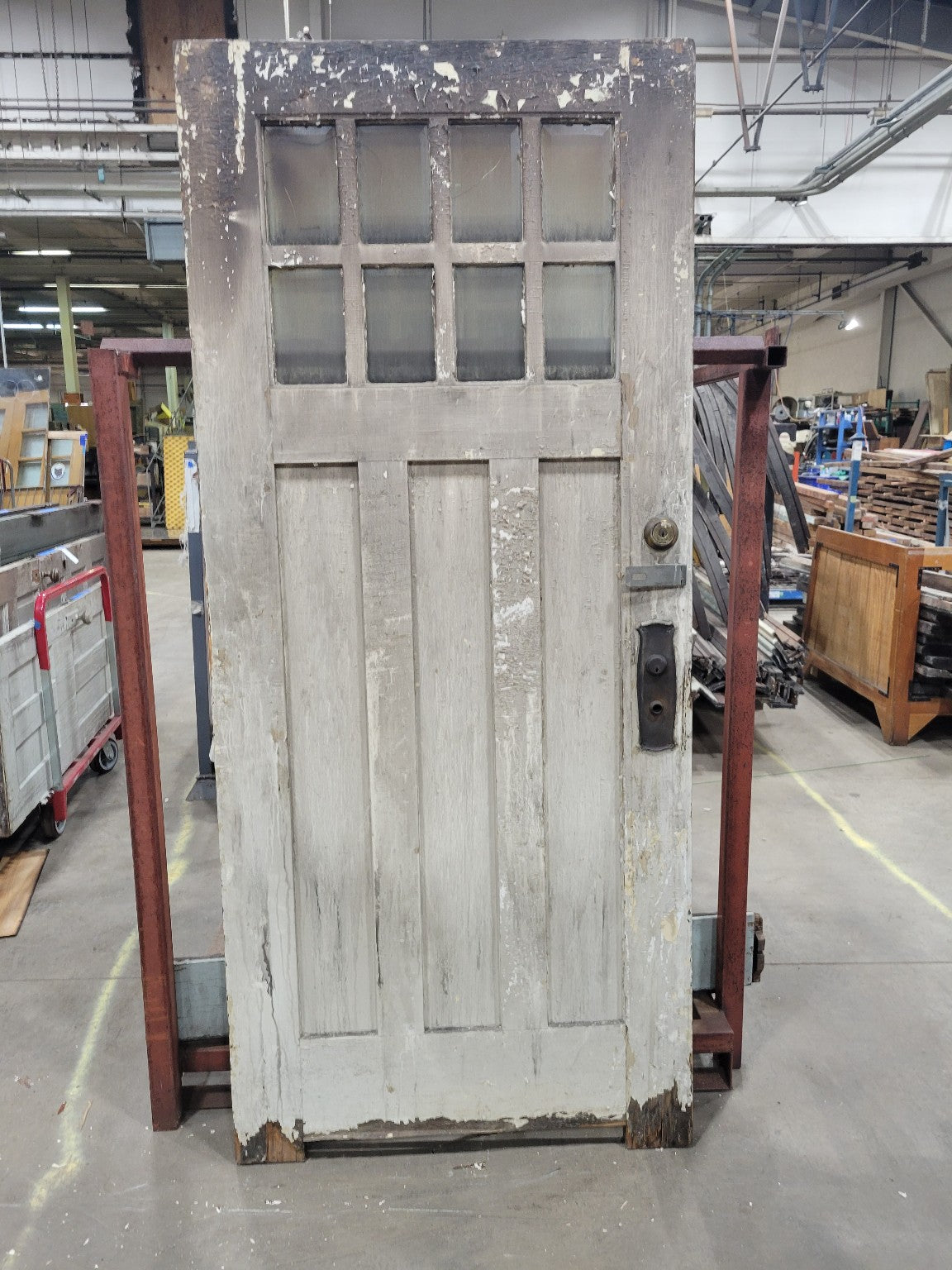 Early 20th-Century 6-Lite Craftsman Entry Door – 36" x 81 ⅝" (KK)