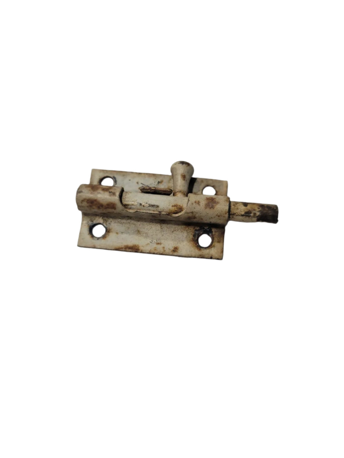 Antique Surface-Mount Barrel Bolt – Aged Painted Steel (2½" x 1⅛")