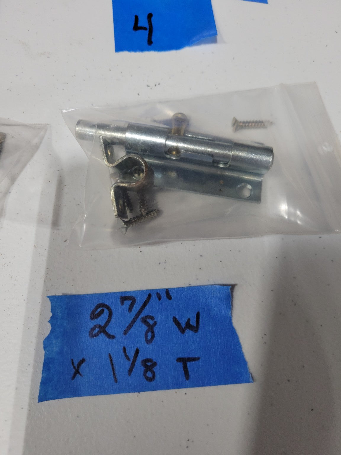 Modern Zinc-Plated Surface Bolt – 2⅞" Width x 1⅛" Tall