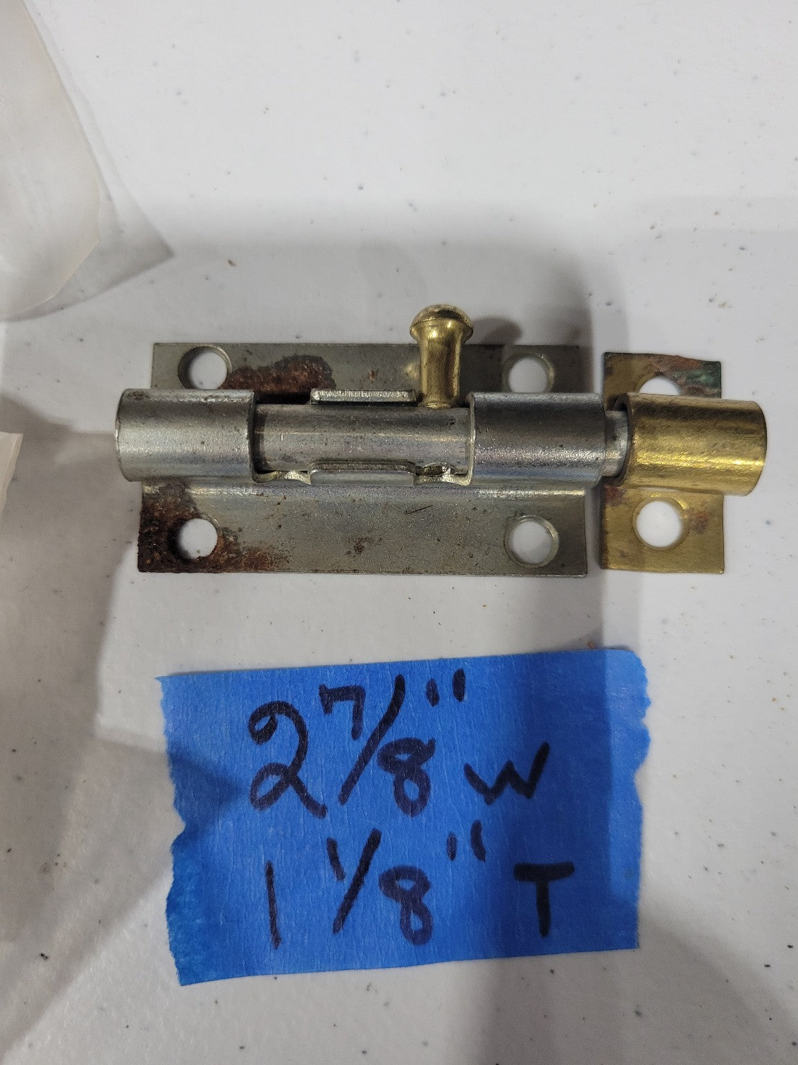 Mixed-Metal Surface Bolt Latch – 2⅞" W x 1⅛" T