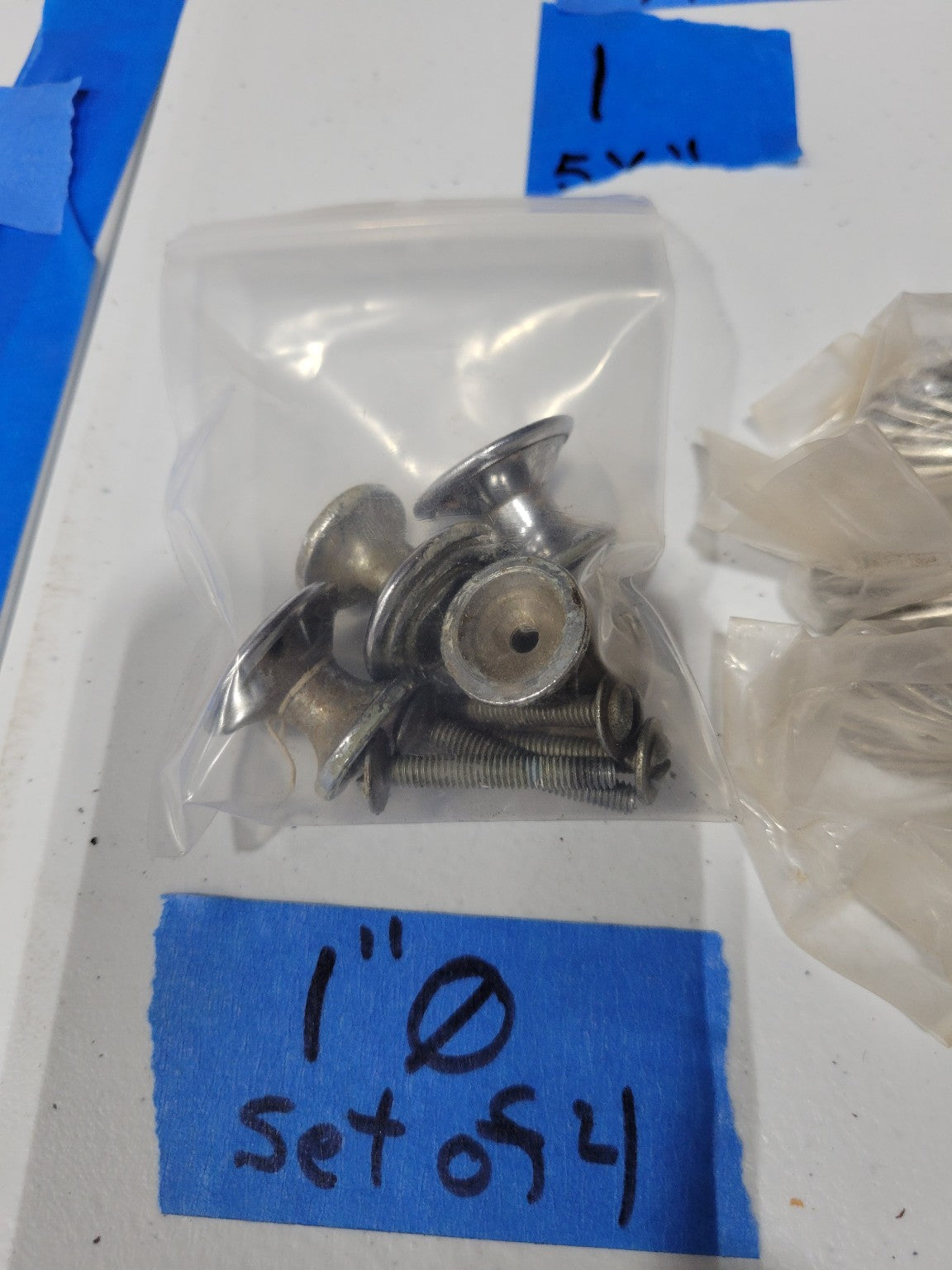 Vintage Polished Chrome Cabinet Knobs – Set of 4 (1" Diameter)
