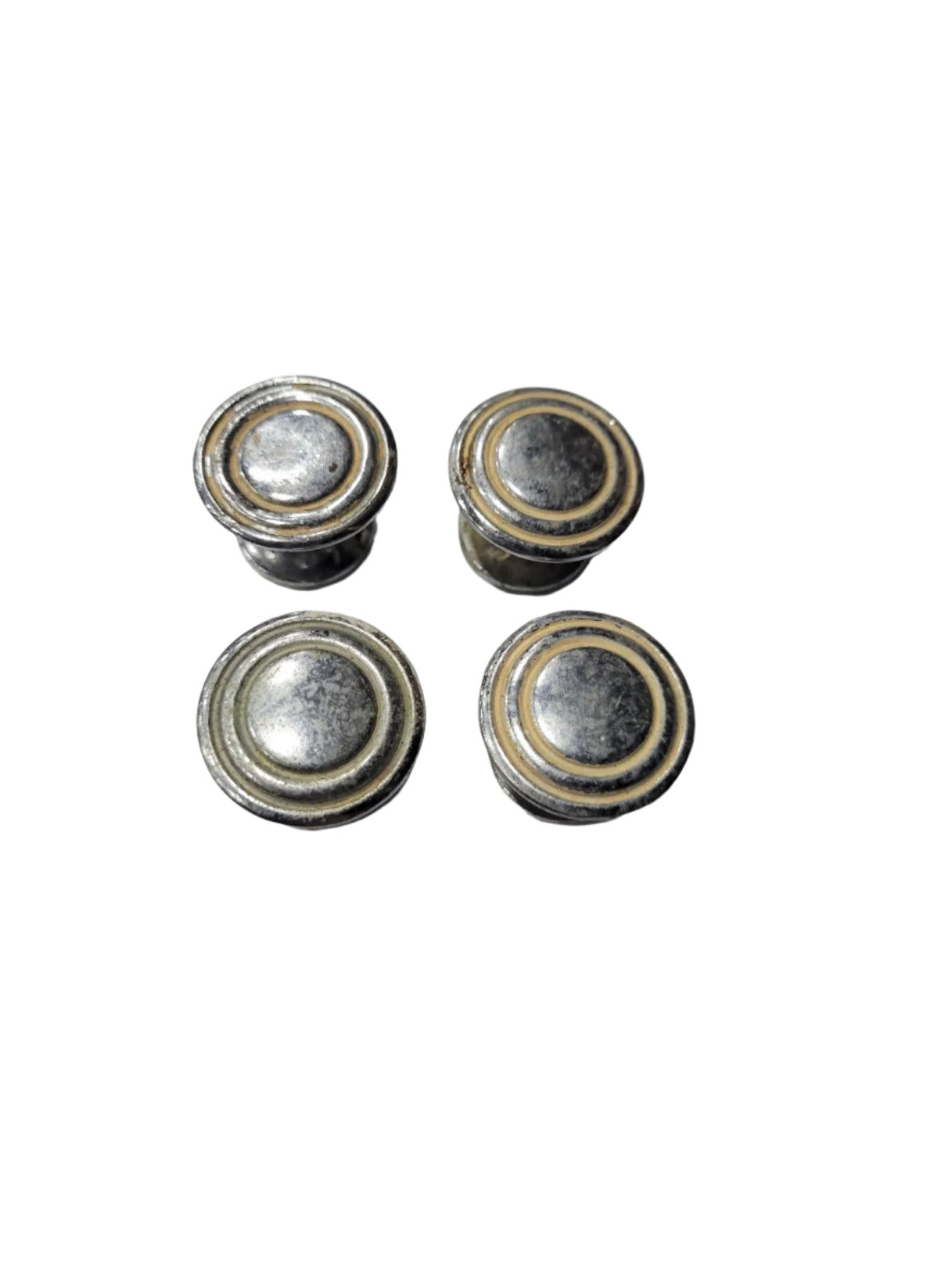 Vintage Polished Chrome Cabinet Knobs – Set of 4 (1" Diameter)
