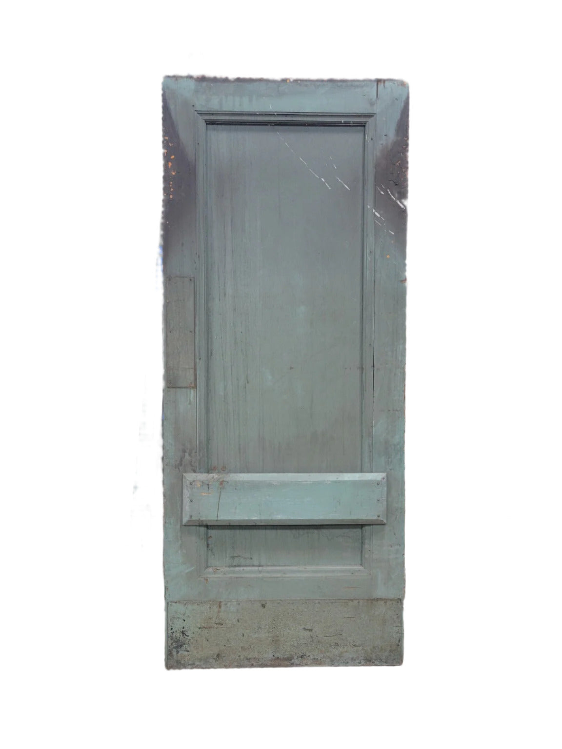 Distressed Green Industrial Wood Panel Door – 86" Tall (S)