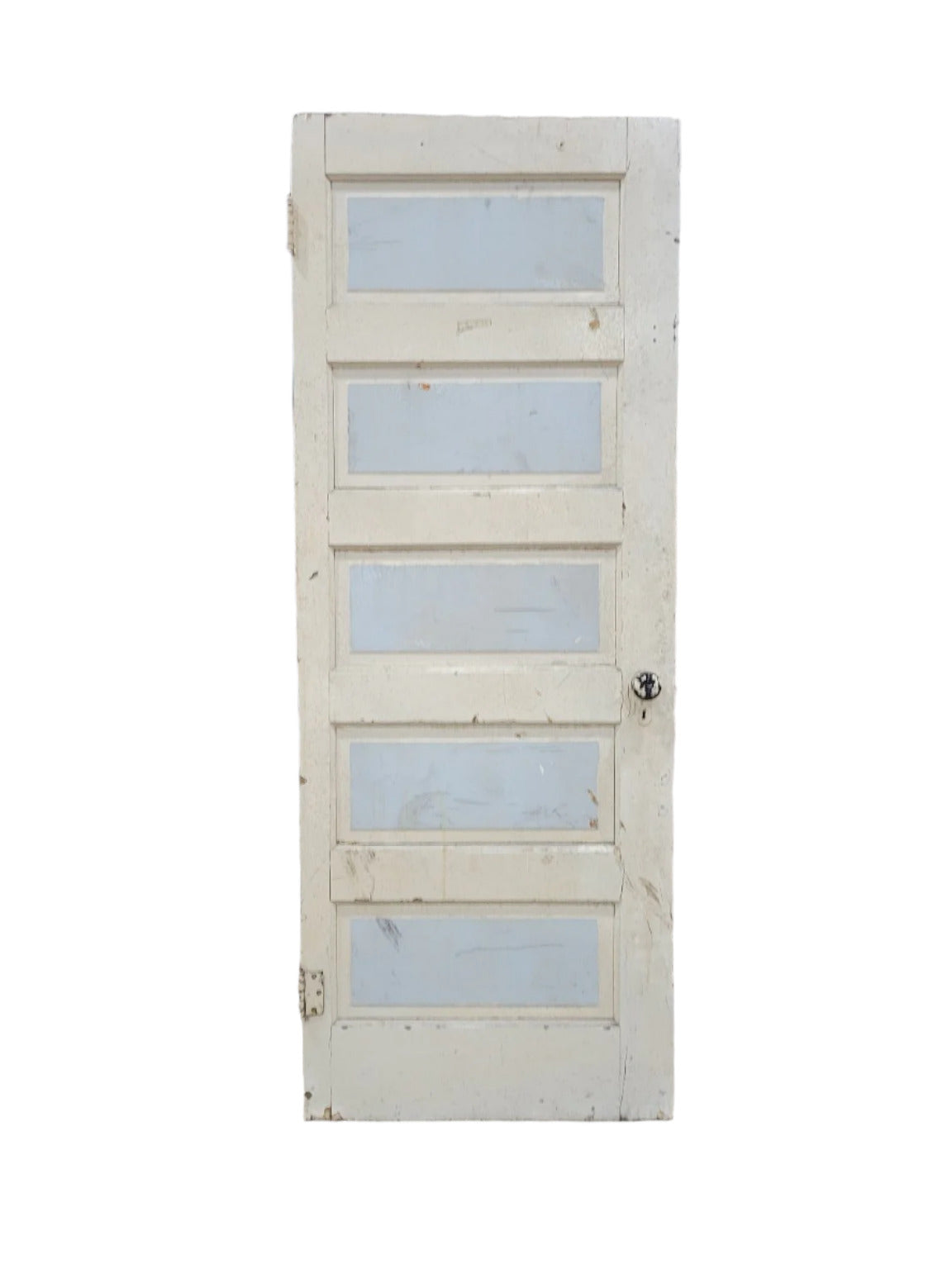 Painted 5-Panel Wood Door with Layered Finish – 79" Tall (QQ)