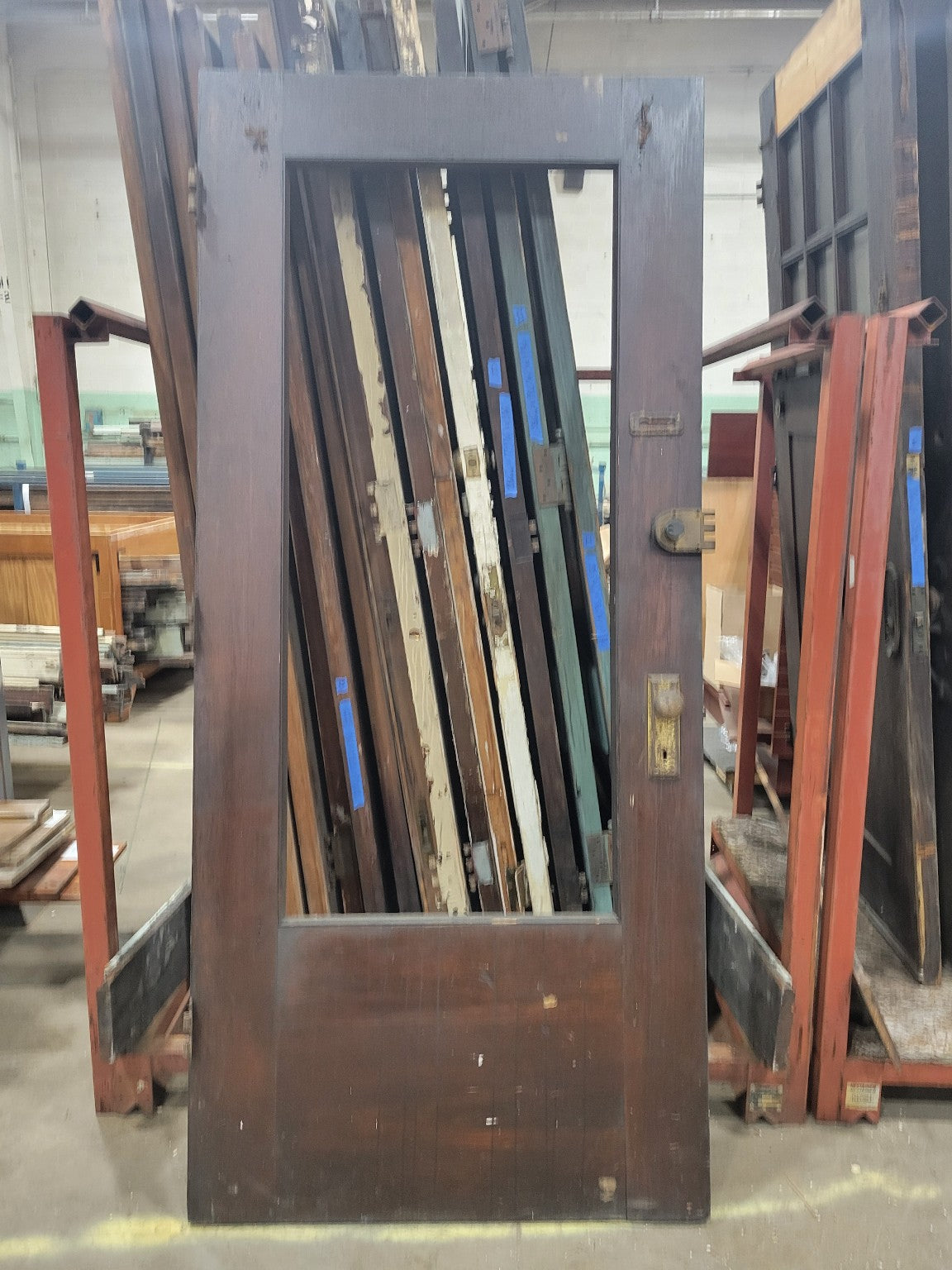 Vintage 15-Lite Wood Swing Door – 31 ¾" x 77" (AA)
