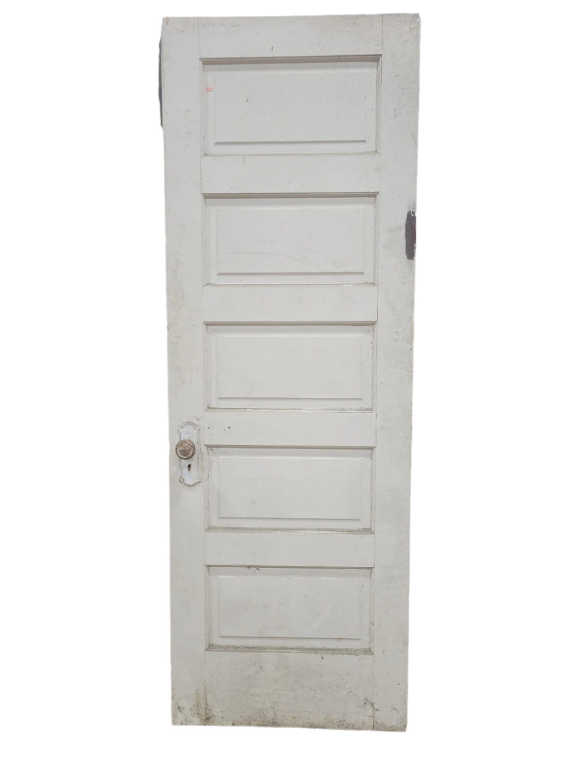 Painted Antique 5-Panel Solid Wood Door – 27 ¾" W x 79 ¾" T x 1 ⅜" D (RR)