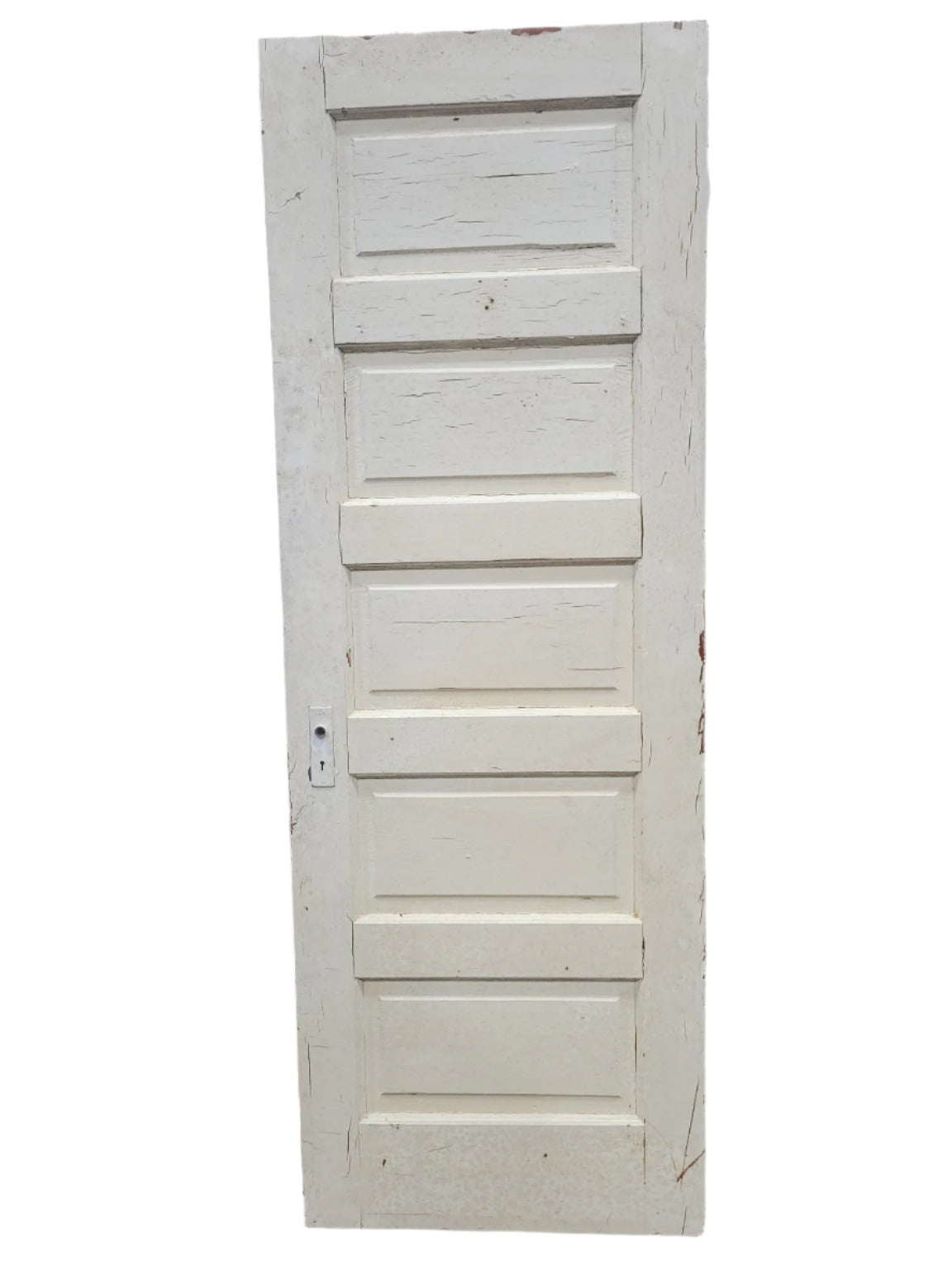 Chippy Painted Antique 5-Panel Door – 28 x 78 ¾ x 1 ⅜ (AAA)
