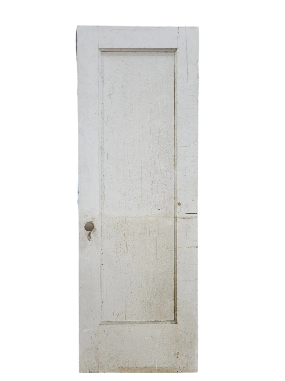 Antique One-Panel Painted Door with Alligator Finish – 29 ½" x 79 ¾" x 1 ⅜"