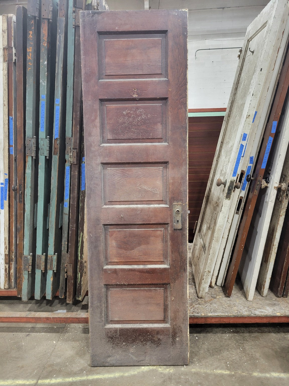 Narrow Antique 5-Panel Door – Dual Finish – 23 ¼" x 80 ¼" x 1 ⅜"