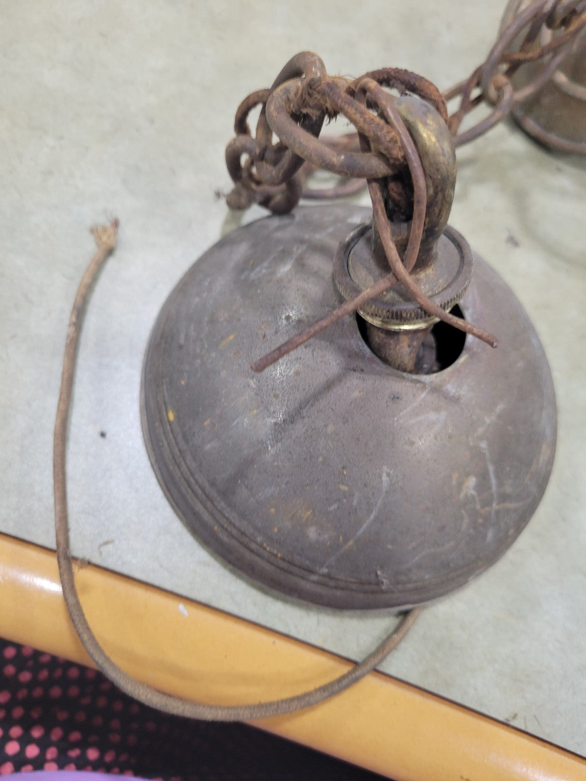 Vintage Brass 6-Light Chandelier Frame – Rewiring Required (AS IS)