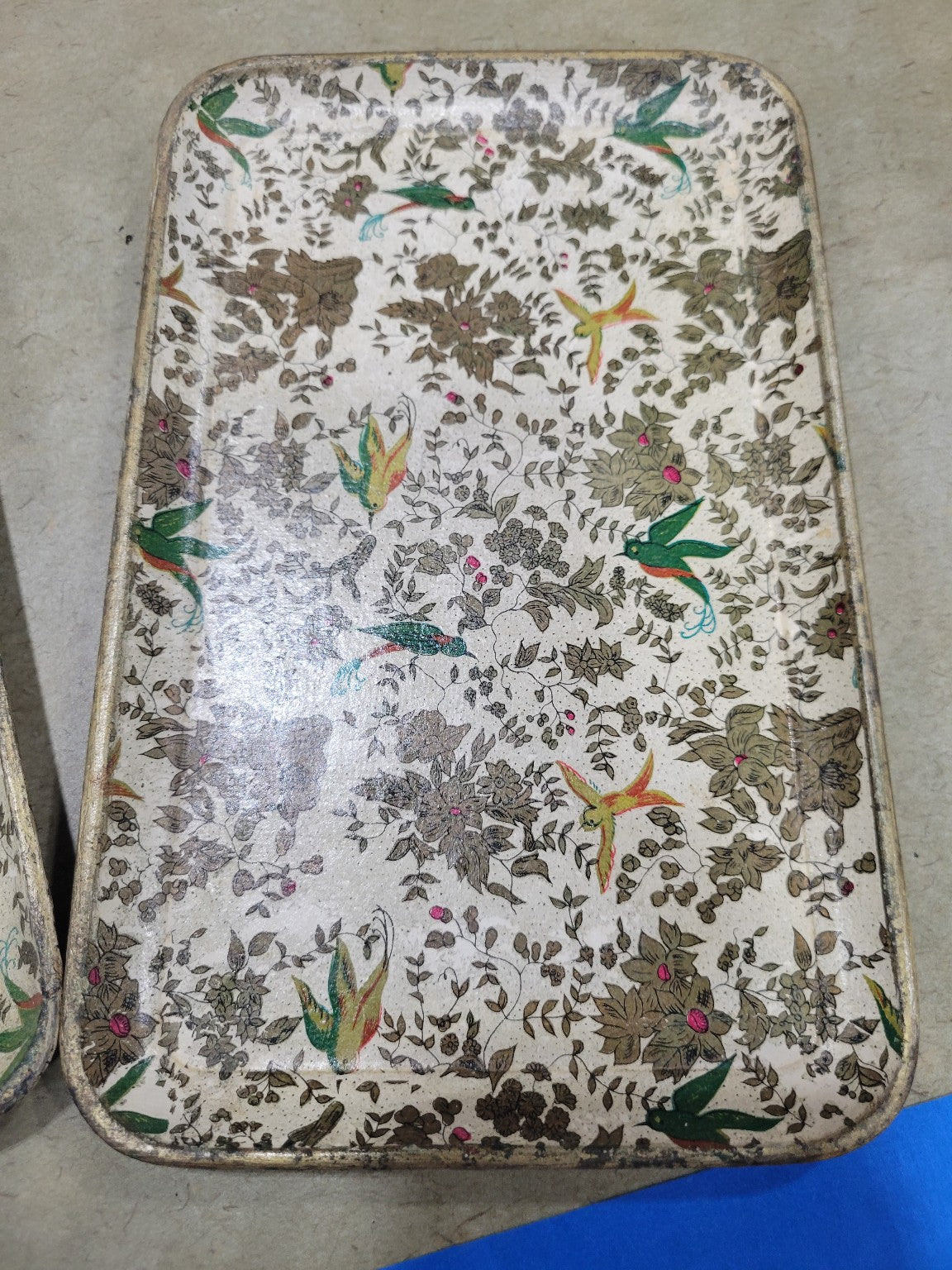 Set of 3 Vintage Wooden Trays – Alfred E. Noble Japan – 8⅜ x 5 3⁄16