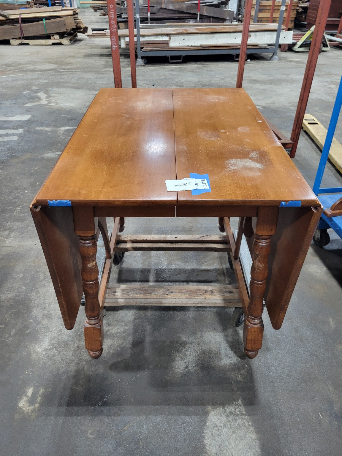 Heywood-Wakefield Cinnamon Dining Set with Hutch, Buffet, Drop-Leaf Table & Four Chairs