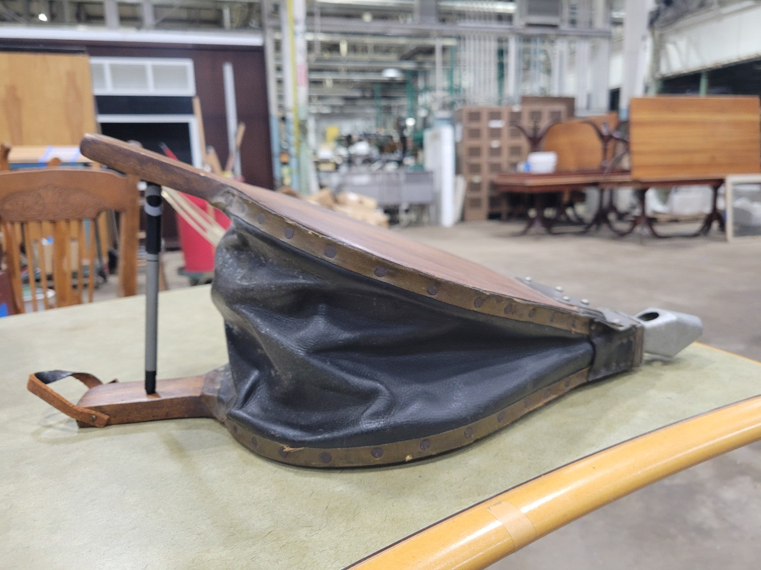Vintage Wood & Metal Fireplace Bellows