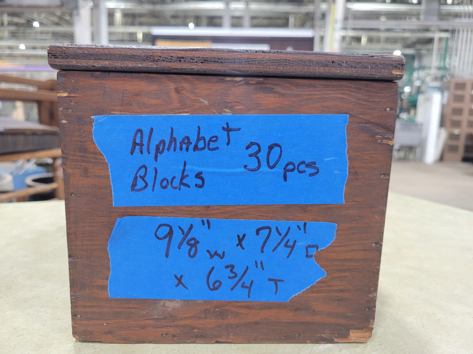 Wooden Alphabet Blocks with Hinged Storage Box – 30 pcs