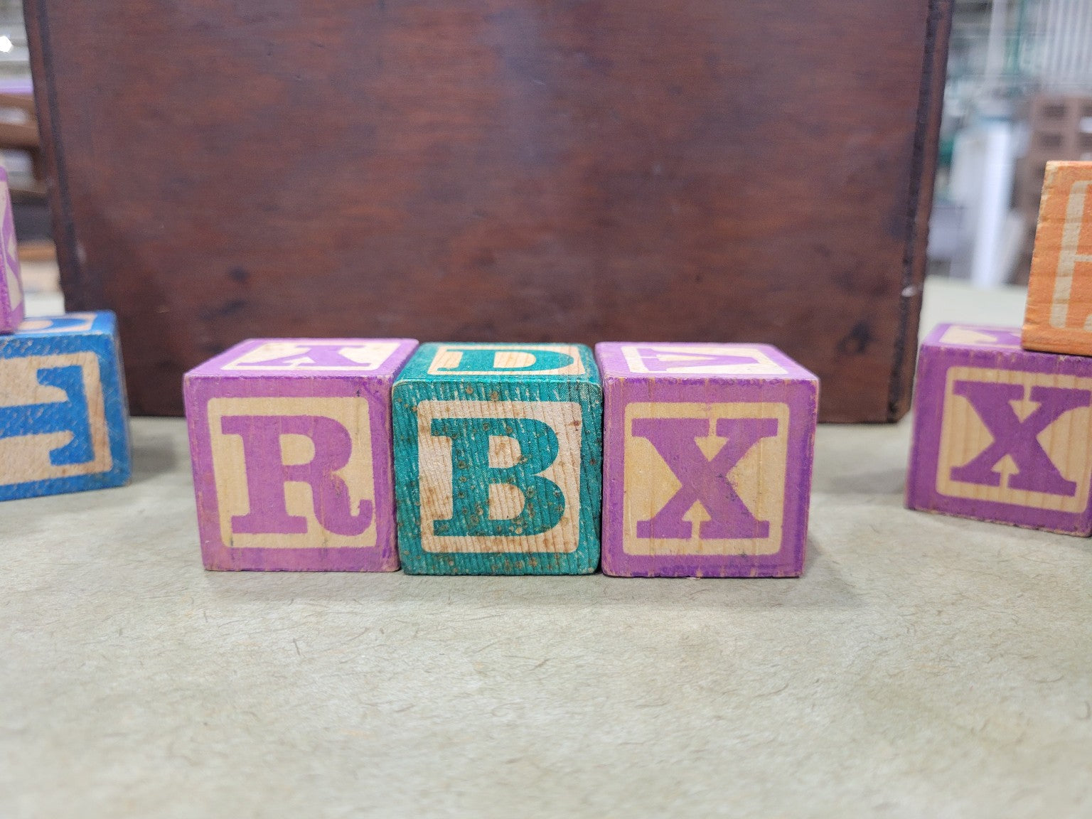 Wooden Alphabet Blocks with Hinged Storage Box – 30 pcs