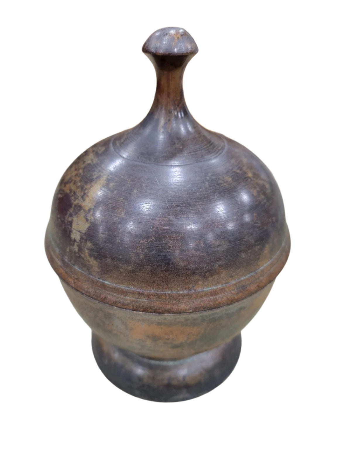Turned Metal Covered Bowl – Made in India