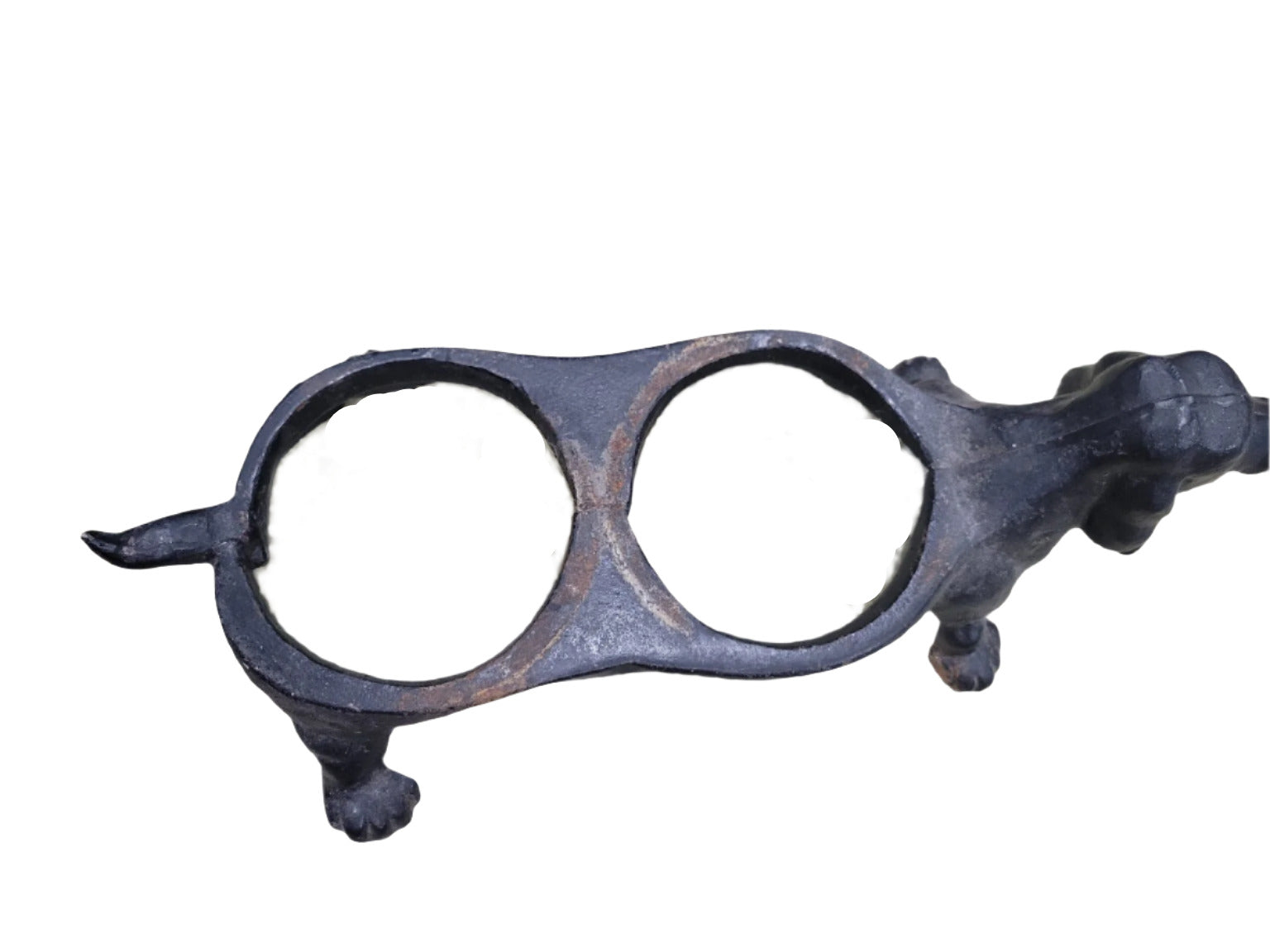 Cast Iron Dachshund Dog Bowl Feeder with Dual Stainless Steel Inserts – 18 L