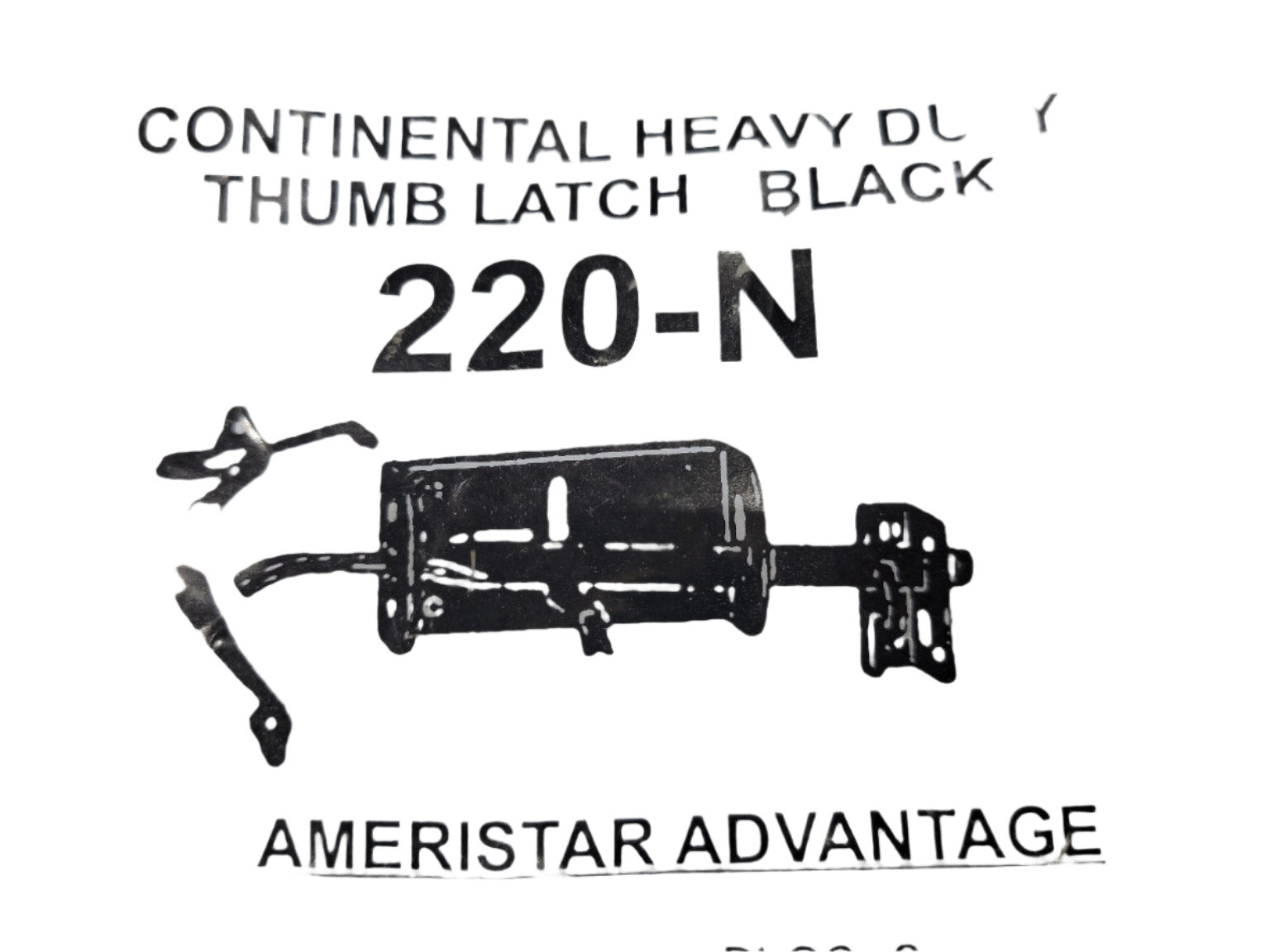 Ameristar Continental Heavy Duty Thumb Latch – Black – Model 220-N (New in Package)