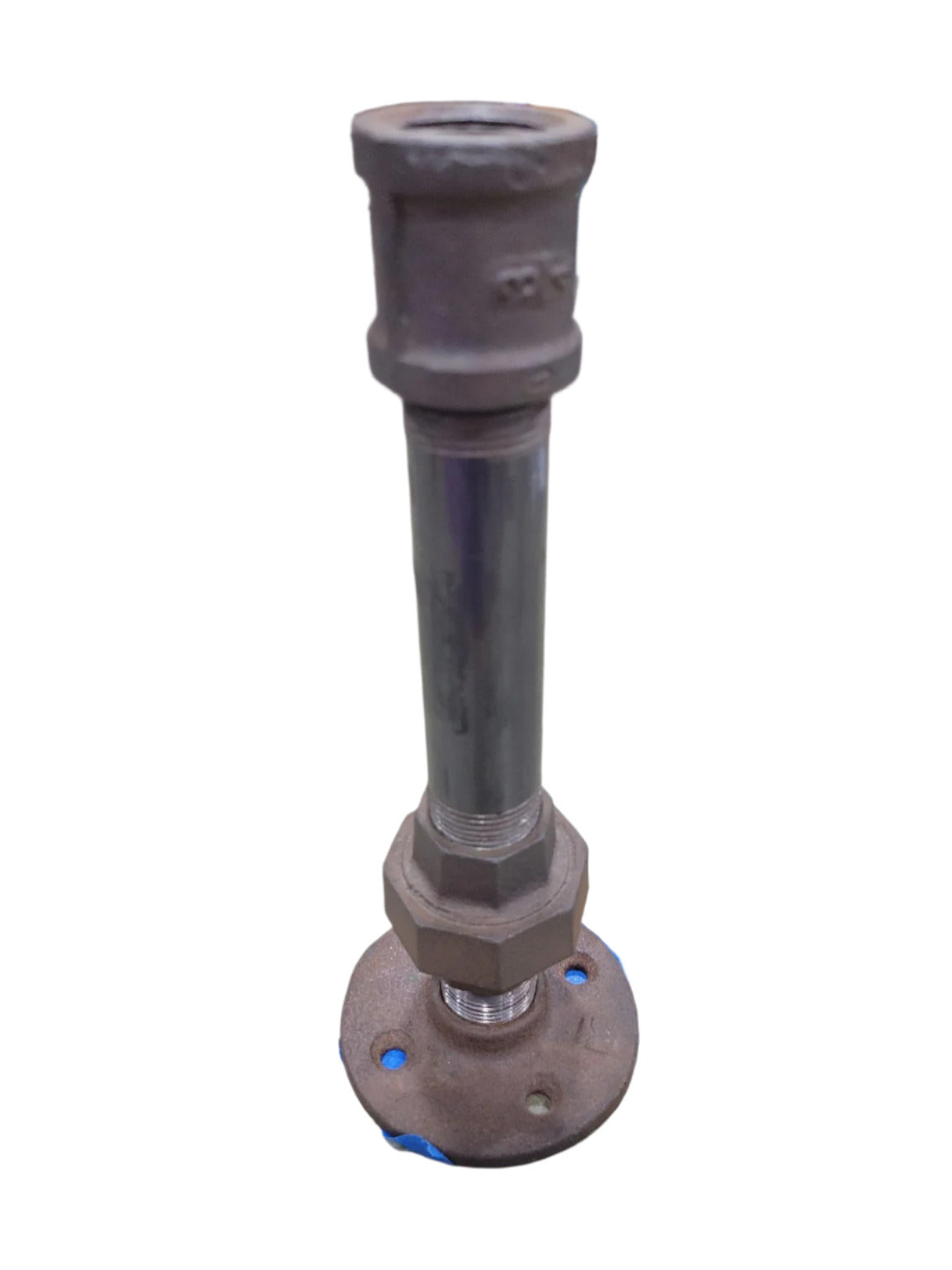 Industrial Pipe Support Riser with Floor Flange – 9 ⅛ T x 3 ⅝ D