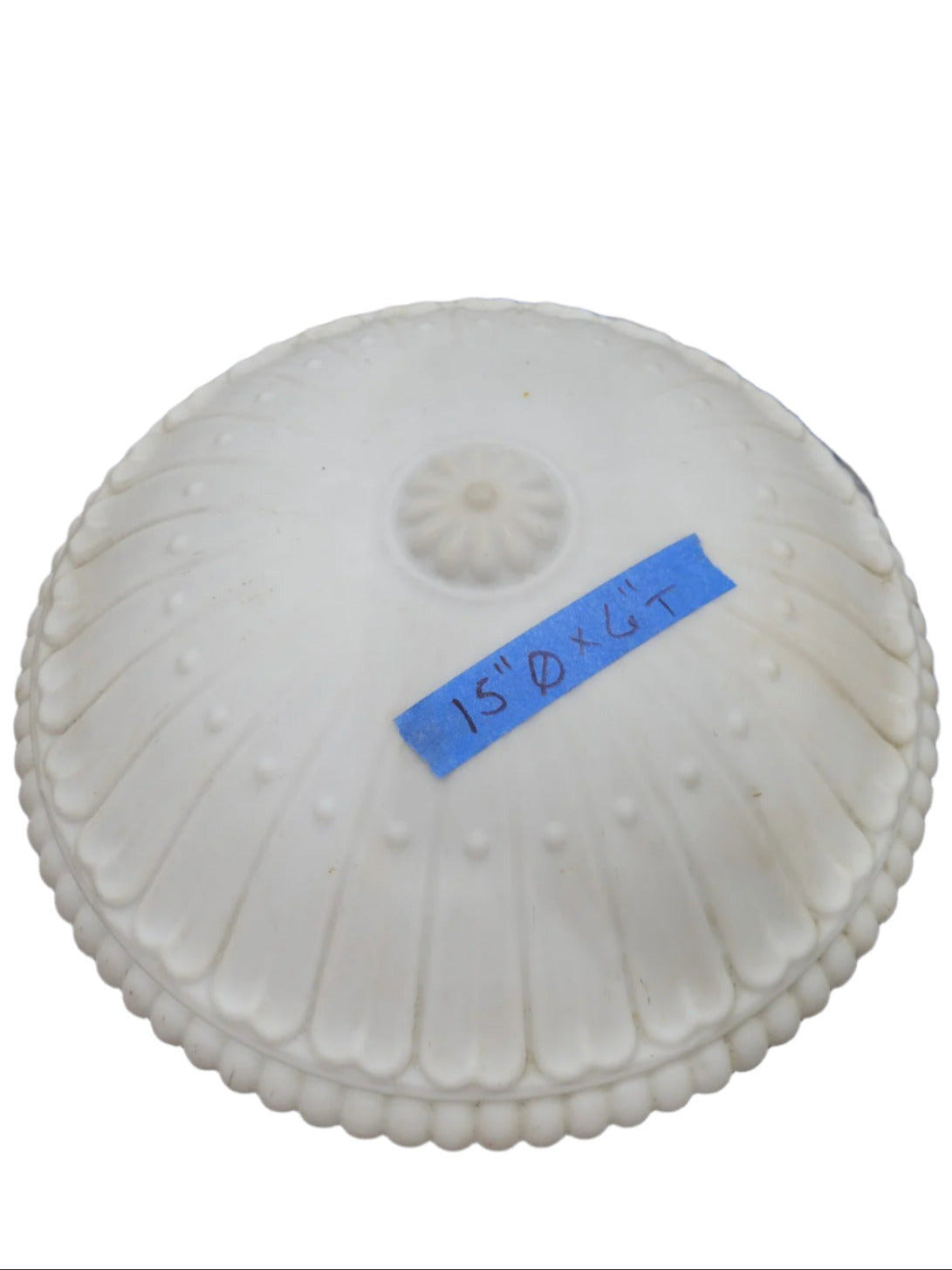 Vintage Pressed Glass Ceiling Light Shade – 15 Diameter